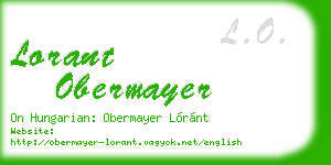lorant obermayer business card