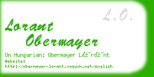 lorant obermayer business card